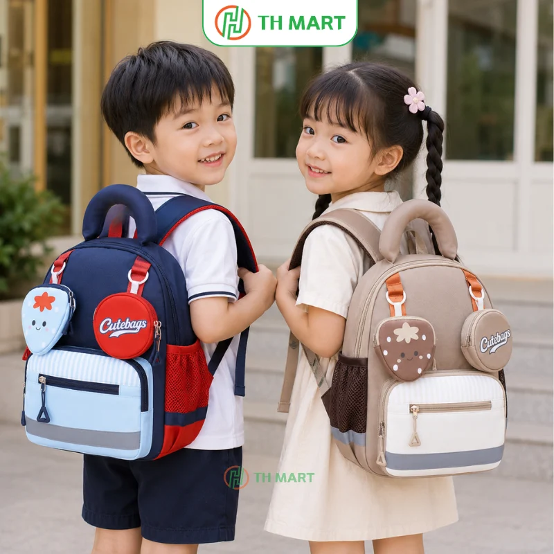 Balo cho bé mẫu giáo Cutebags Style Hàn Quốc có thiết kế dễ thương, hợp bé trai, bé gái