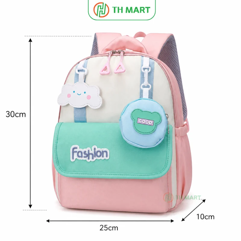 Balo cho bé mẫu giáo Fashion Pastel phối màu phong cách Hàn Quốc