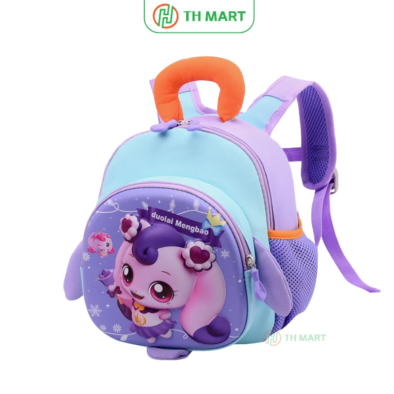 Balo cho bé mẫu giáo Hachuping Teenieping 3d màu tím