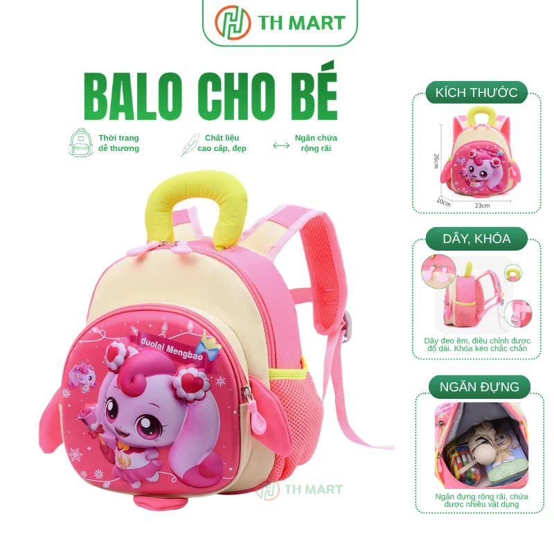 Balo cho bé mẫu giáo Hachuping Teenieping 3d cao cấp, dễ thương