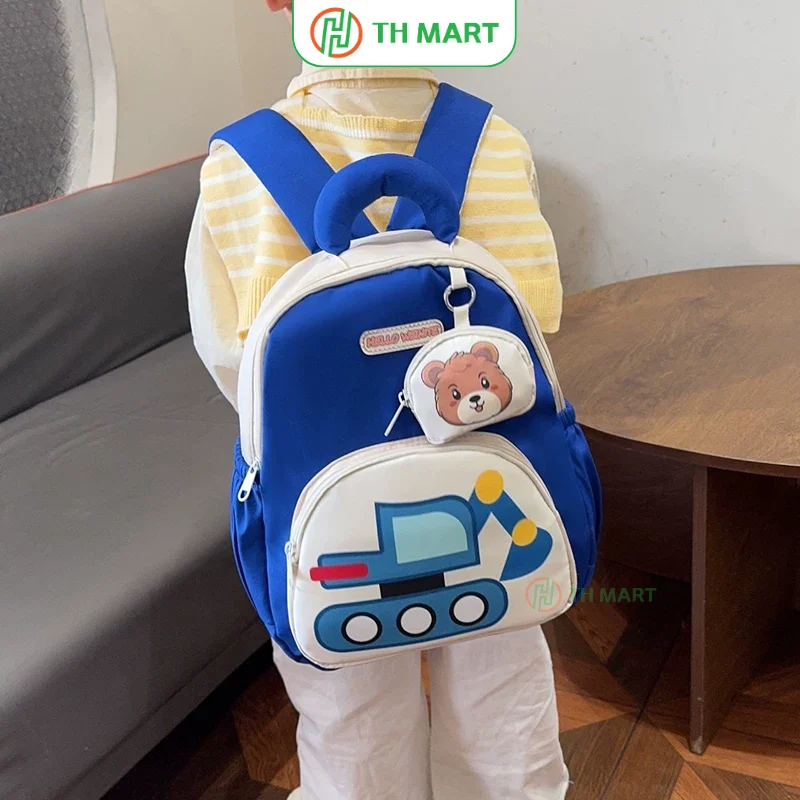 Họa tiết máy xúc sinh động giúp bé thích mê