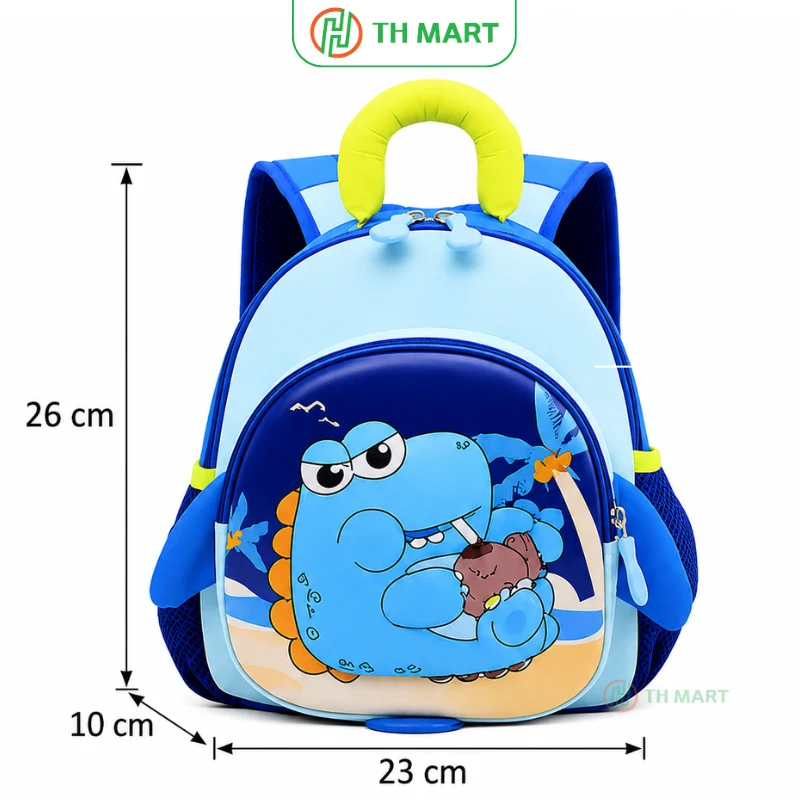 Balo cho bé mẫu giáo khủng long 3D cao cấp, dễ thương