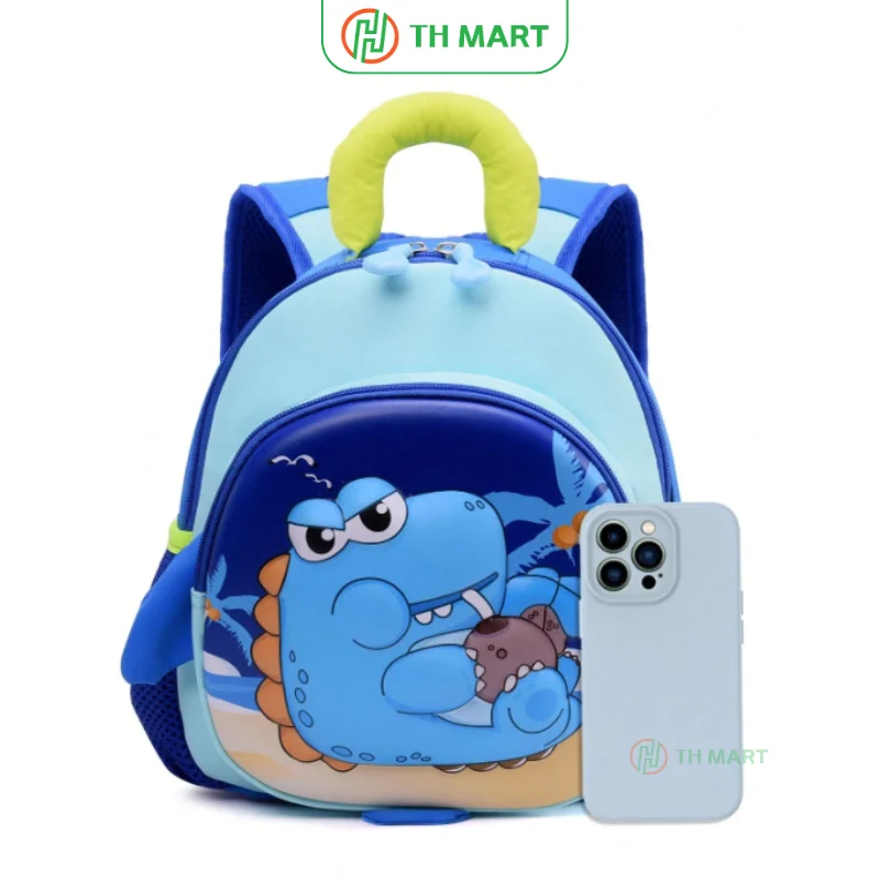 Balo cho bé mẫu giáo khủng long 3D cao cấp, dễ thương