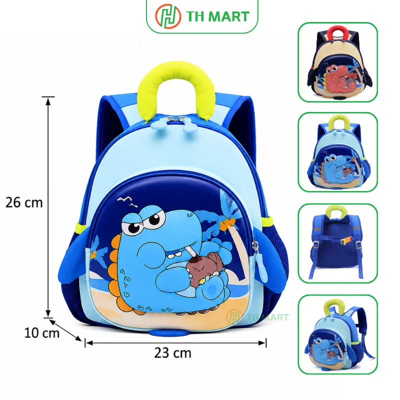 Balo cho bé mẫu giáo khủng long 3D cao cấp, dễ thương đựng được nhiều vật dụng