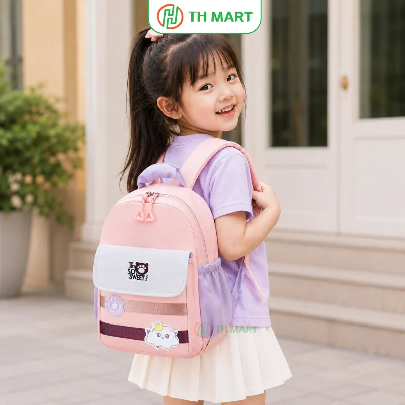 Chữ I'm so sweet tạo điểm nhấn riêng cho balo Pastel Hàn