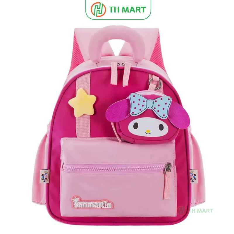Balo cho bé mẫu giáo Style Kawaii Nhật Bản màu hồng đậm