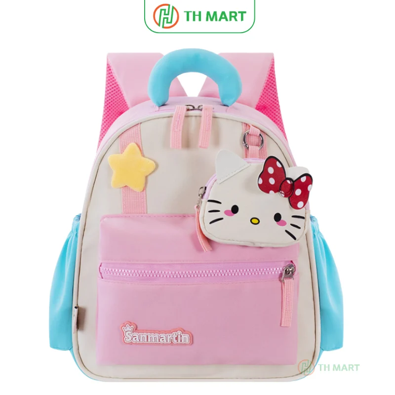 Balo cho bé mẫu giáo Style Kawaii Nhật Bản màu hồng nhạt