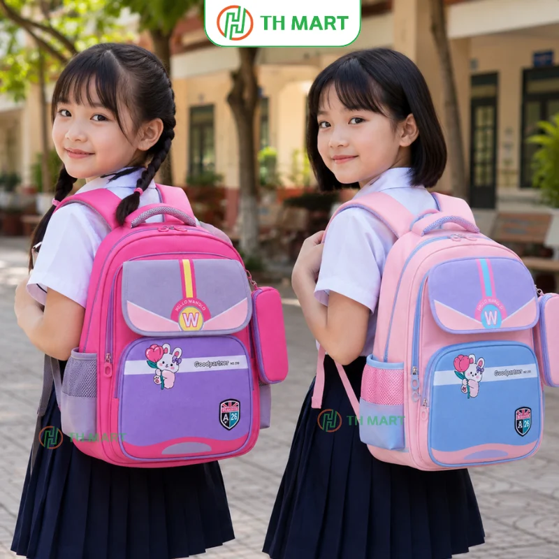 Balo học sinh cấp 1 Hello Wangld chống gù