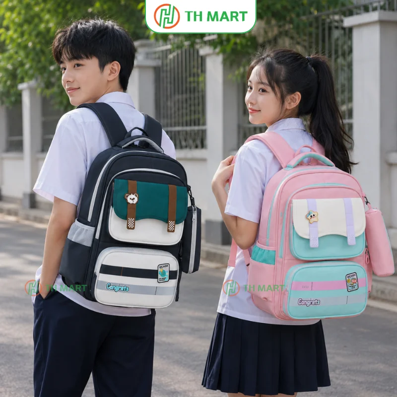 Balo với thiết kế nhiều ngăn tiện dụng, đáp ứng nhu cầu của học sinh cấp 2