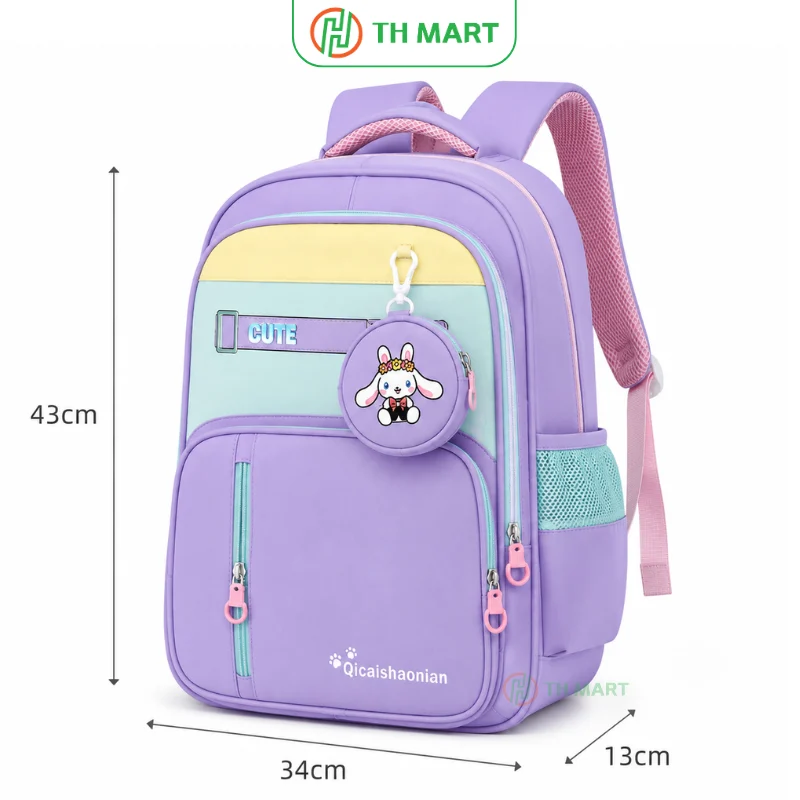 Balo học sinh cấp 2 Cute Kawaii năng động, dễ thương, nhiều ngăn
