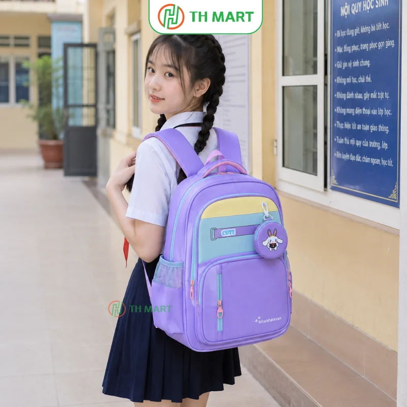 Balo Cute Kawaii thích hợp cho học sinh nam nữ cấp 2 yêu thích phong cách trẻ trung