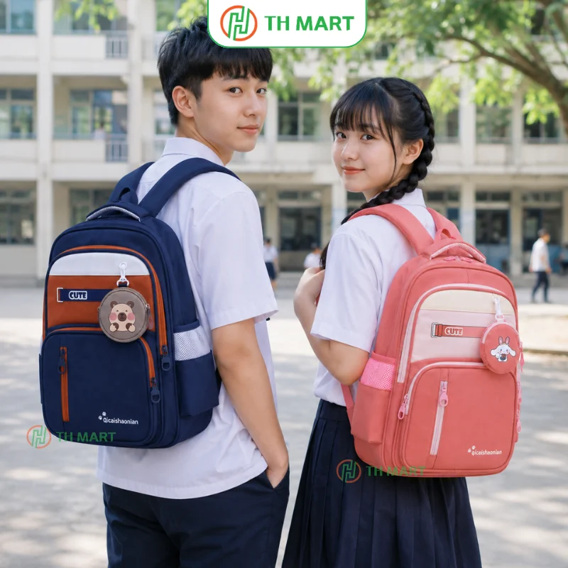 Balo học sinh cấp 2 Cute Kawaii năng động, dễ thương, nhiều ngăn