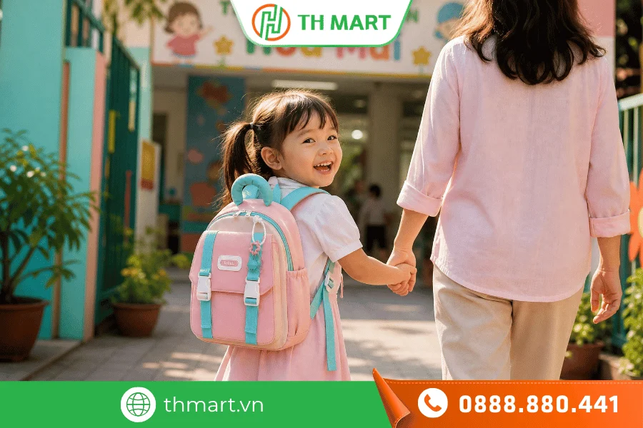 Ba mẹ nên hướng dẫn bé cách đeo balo đúng cách để bảo vệ cột sống