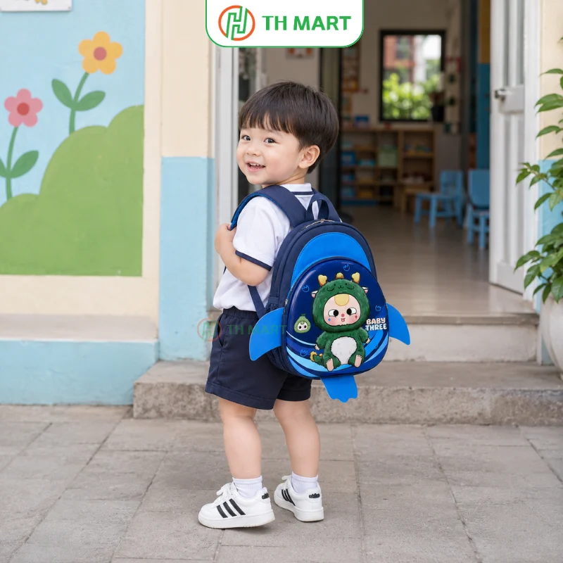 Balo cho bé mẫu giáo Baby Three có đệm lưng thoáng khí, quai đeo êm