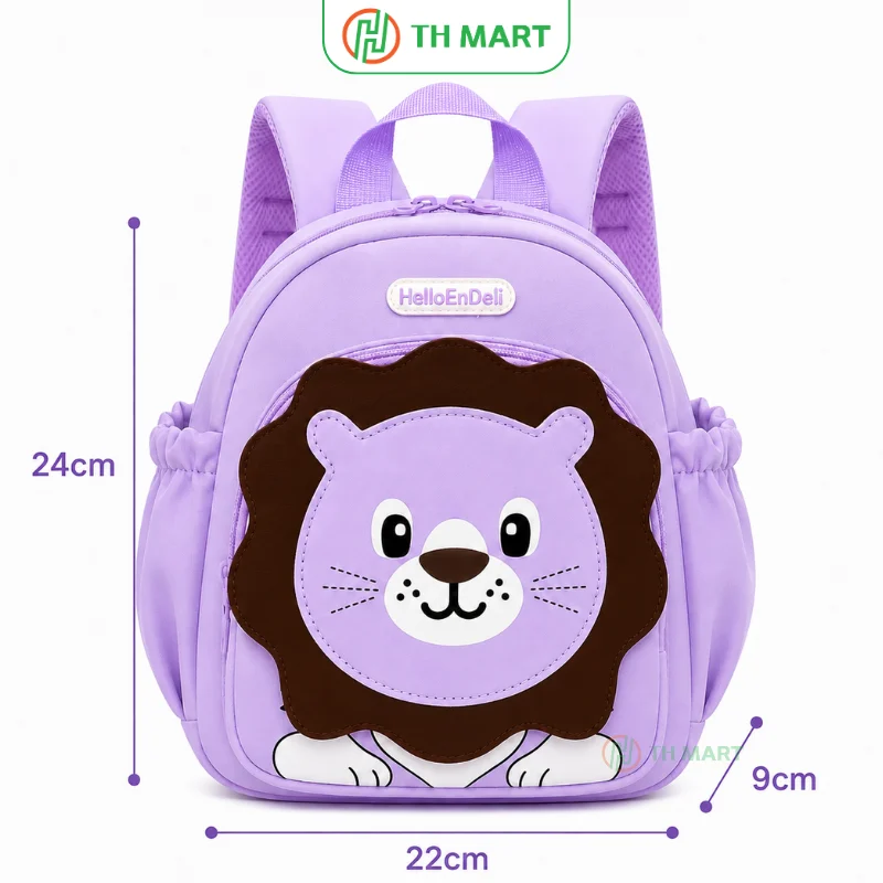 Balo cho bé mẫu giáo hình sư tử dễ thương