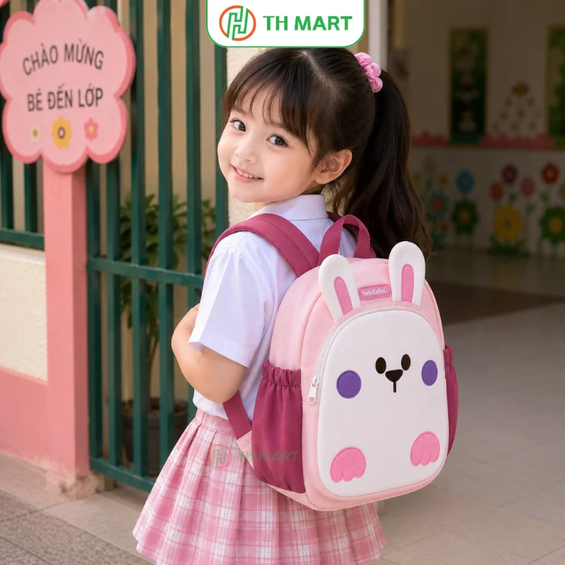 Balo hình thỏ có quai đep êm, đệm lưng thoáng khí