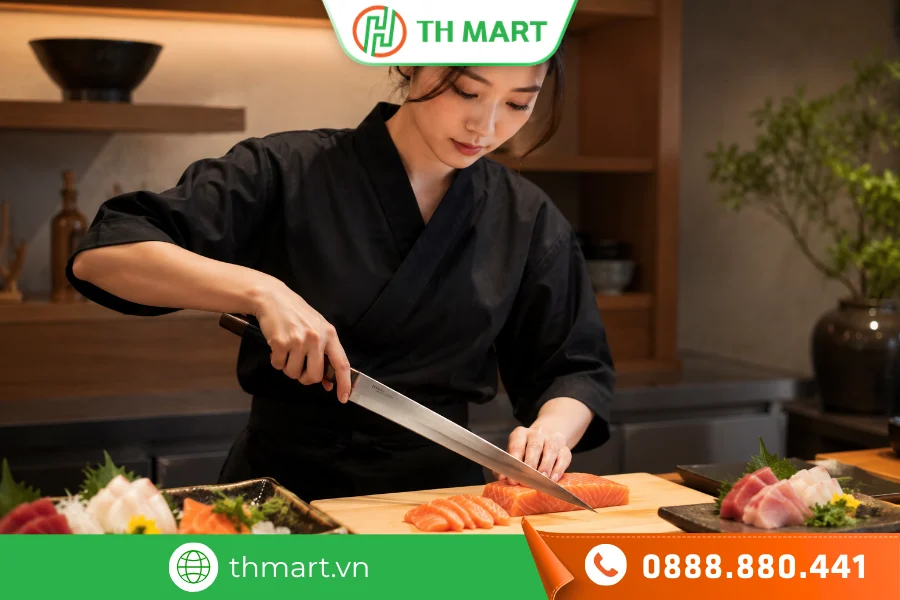 Dao cắt sashimi của Nhật: Kinh nghiệm chọn dao chuẩn và bí quyết sử dụng bền đẹp từ A-Z