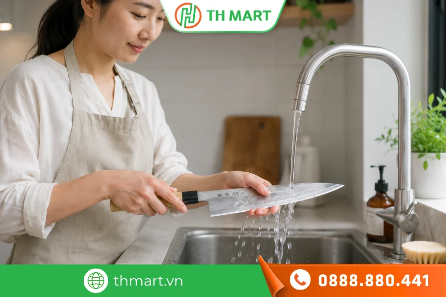Cần vệ sinh dao sạch sẽ sau khi sử dụng