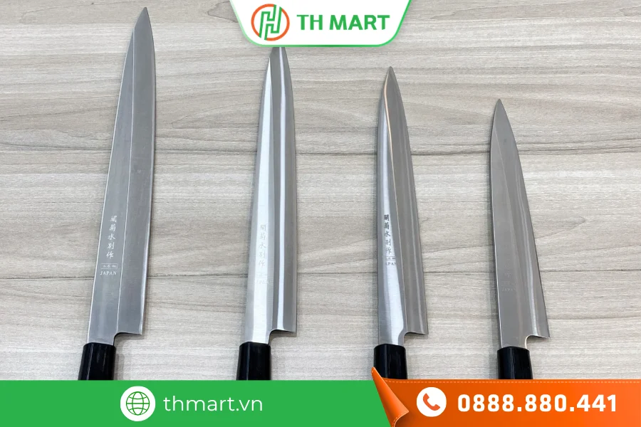 Dao cắt sashimi Nhật được thiết kế chuyên biệt để thái cá sống và chế biến sashimi