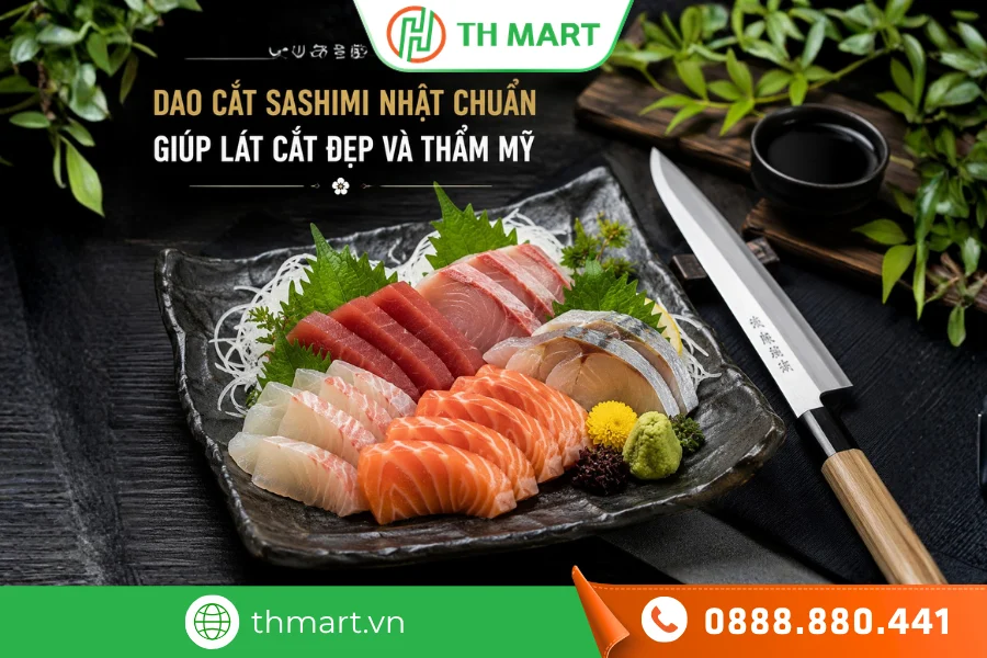 Chọn dao cắt sashimi của Nhật chuẩn, chất lượng giúp lát cắt đẹp, thẩm mỹ