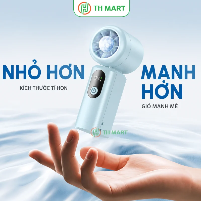 Quạt mini H18 có thiết kế siêu nhỏ gọn nhưng gió mạnh mẽ