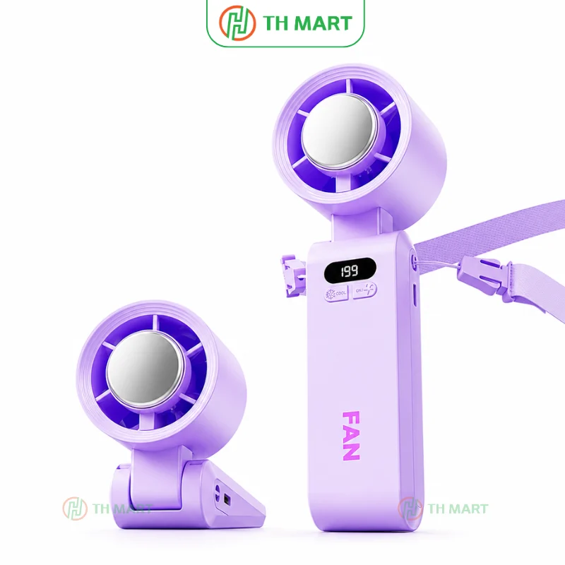 Quạt mini cầm tay JF-137 sò lạnh pin trâu, gấp gọn