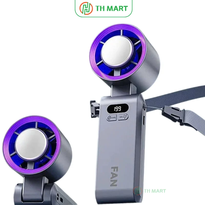 Quạt mini cầm tay JF-137 sò lạnh pin trâu, gấp gọn
