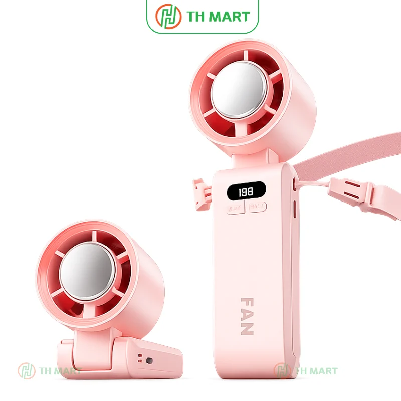 Quạt mini cầm tay JF-137 sò lạnh pin trâu, gấp gọn