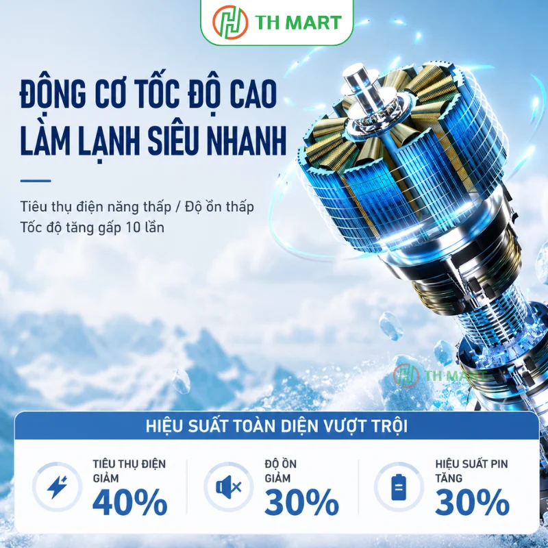Động cơ turbo tốc độ cao, làm lạnh siêu nhanh