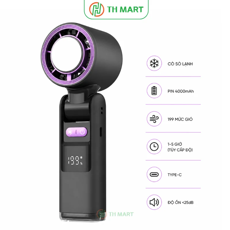 Quạt mini cầm tay K801 sò lạnh