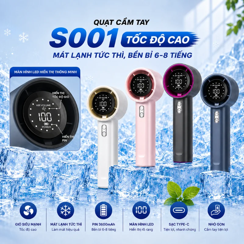 Quạt S001 tốc độ cao sở hữu nhiều ưu điểm vượt trội, đáng để mua