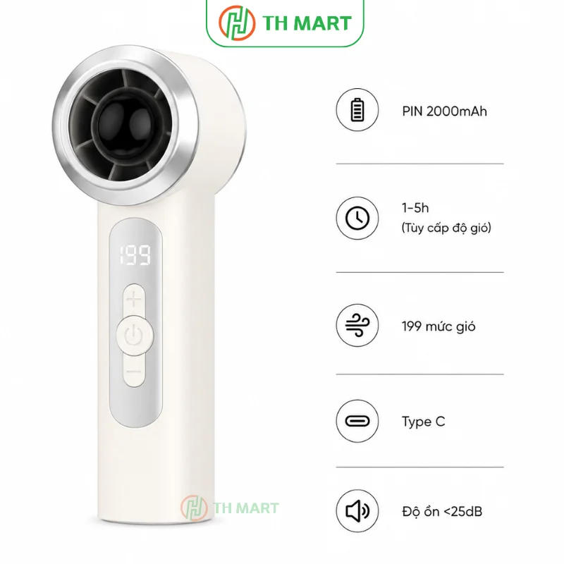 Quạt mini cầm tay Ultra T238 pin trâu, nhỏ gọn