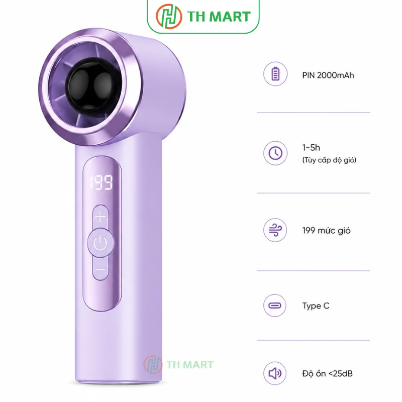 Quạt mini cầm tay Ultra T238 pin trâu, nhỏ gọn