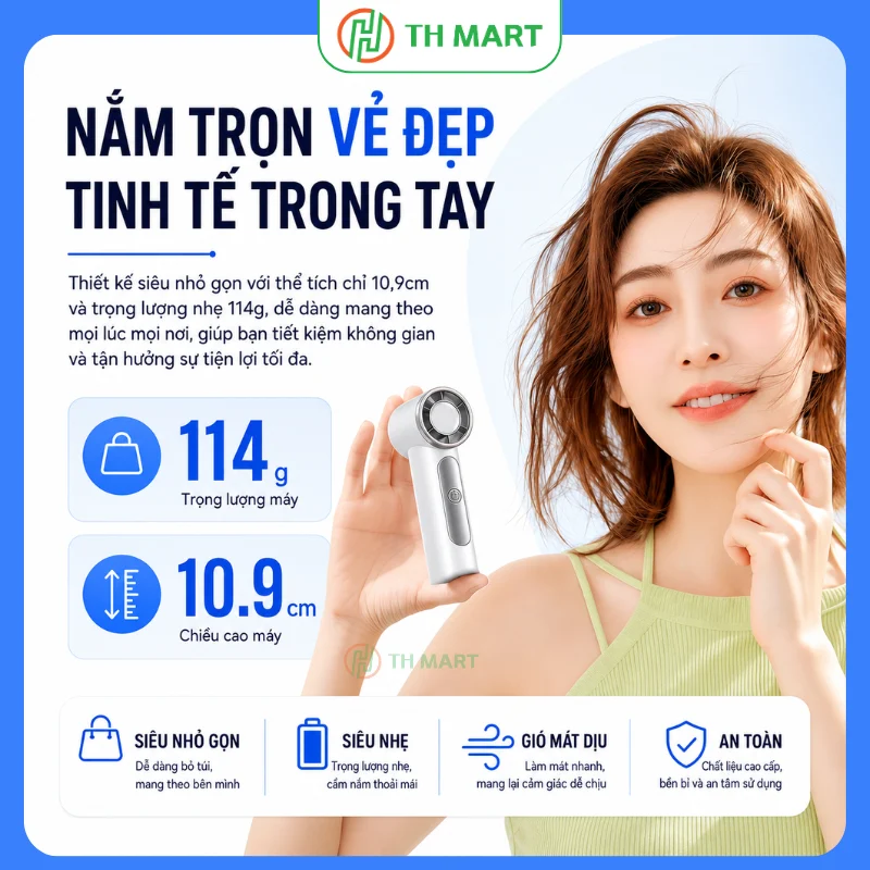 Quạt có thiết kế siêu nhỏ gọn, dễ thương