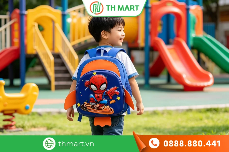 Chọn một chiếc balo phù hợp với bé trai sẽ giúp bảo vệ cột sống của bé
