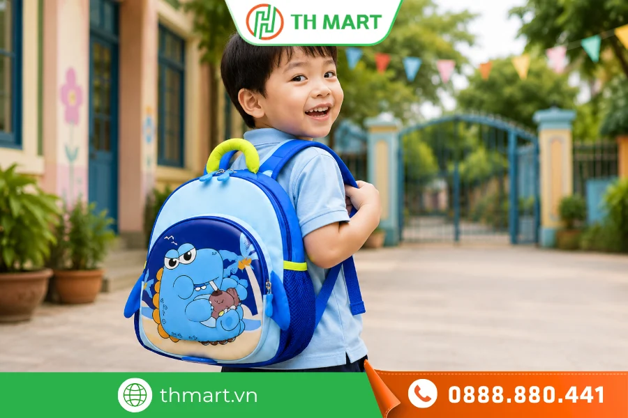 Balo khủng long cho bé trai mẫu giáo là mẫu balo "best seller" tại TH MART