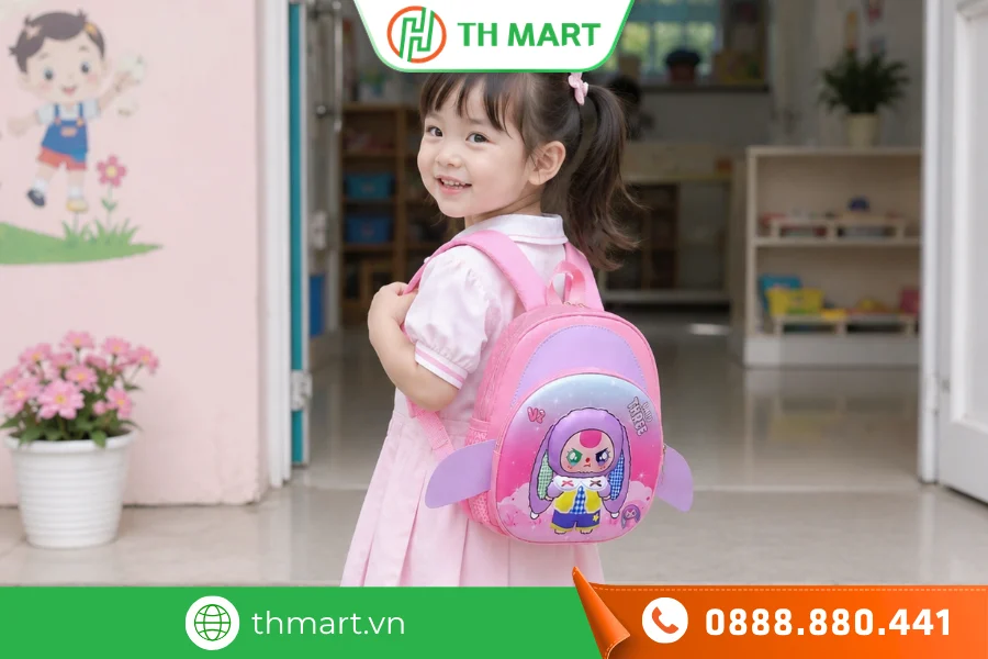Balo Baby Three dễ thương cũng được nhiều bé gái thích mê