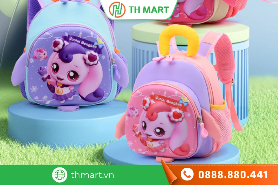 TH MART luôn sẵn kho các mẫu balo đi học cho bé gái mẫu giáo hottrend