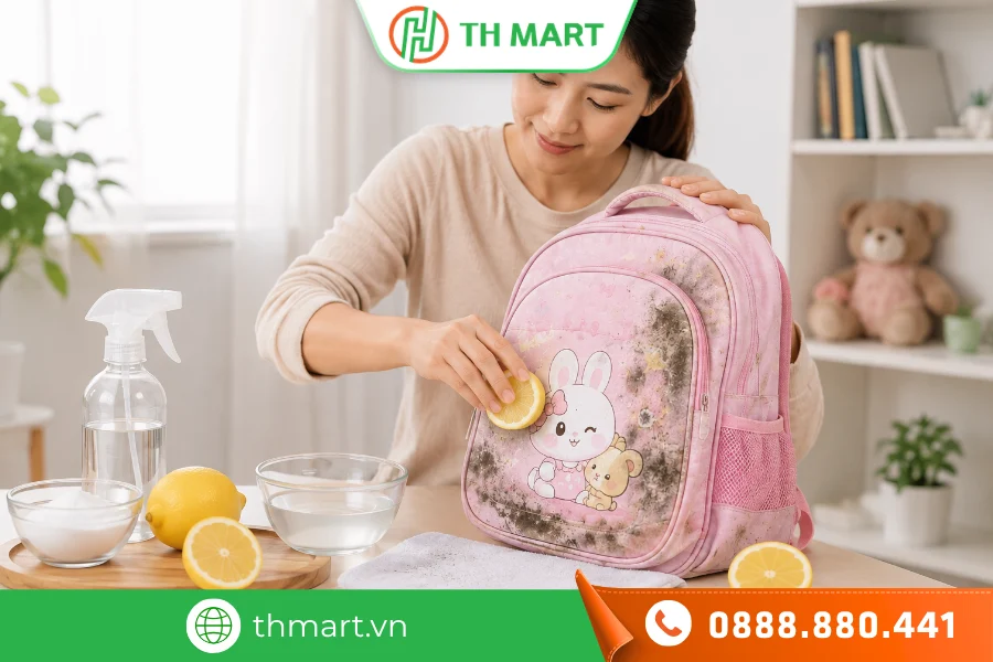 Mách bạn cách tẩy mốc balo đơn giản, hiệu quả tại nhà 5 Với những vết mốc nhẹ, chanh là nguyên liệu dùng để tẩy mốc hiệu quả